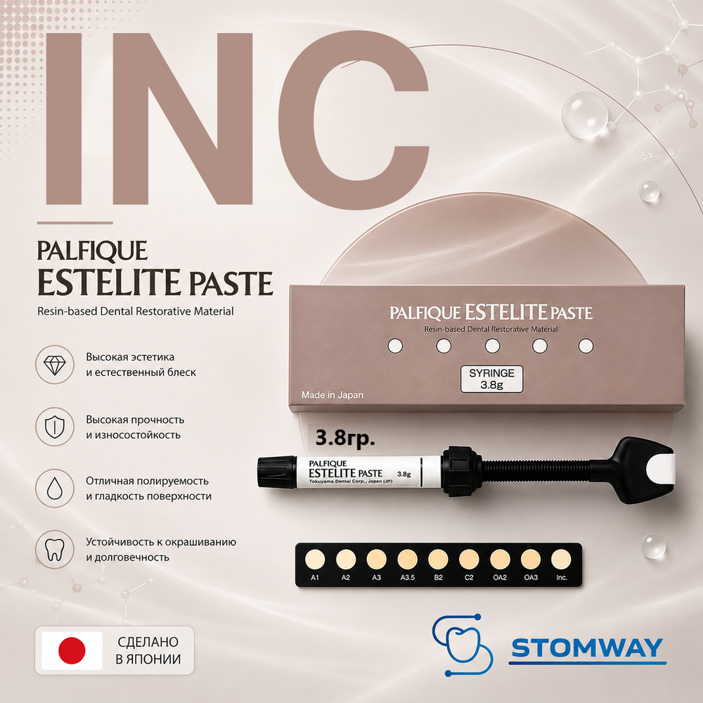 Estelite Palfique Inc. (3,8гр.) Эстелайт Палфик (прозрачный для режущего края), пломбировочный