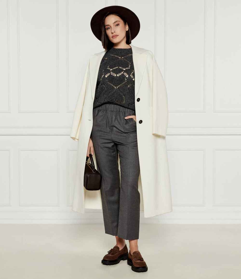 Шерстяной свитер Weekend MaxMara - графитовый(253660726)