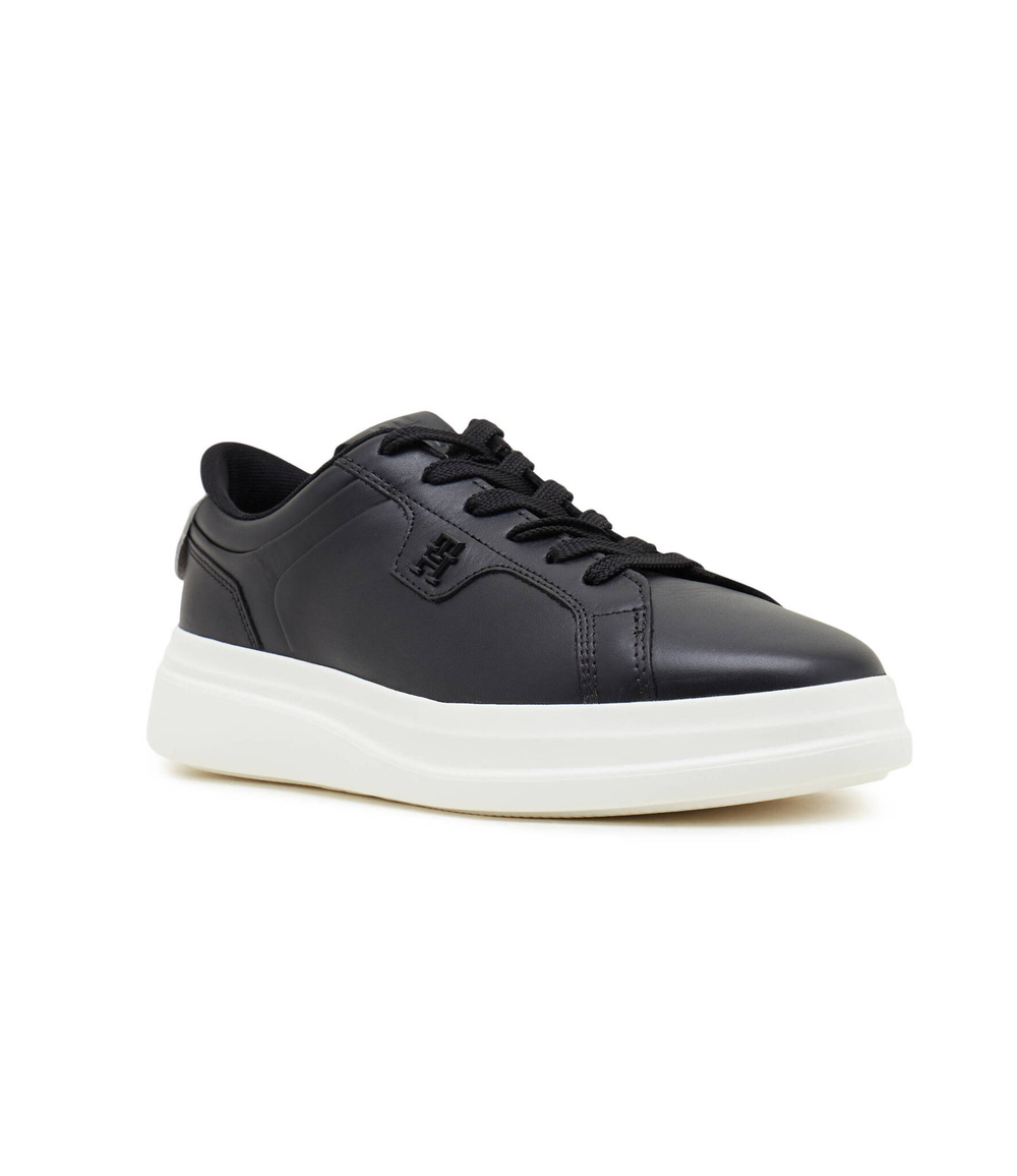 Кожаные кроссовки pointy court Tommy Hilfiger - черный(FW0FW07460)