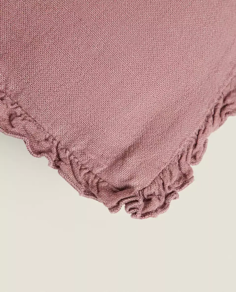 ZARA HOME ЛЬНЯНОЙ ЧЕХОЛ ДЛЯ ДЕКОРАТИВНОЙ ПОДУШКИ, БОРДОВЫЙ
