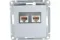 Розетка RJ45 Systeme Electric ATLASDESIGN двойная алюминий 38188