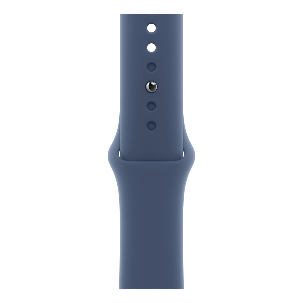 Apple Watch Series 10, 46 мм корпус из алюминия цвета «Silver», ремешок Sport Band размера M/L цвета «Denim»