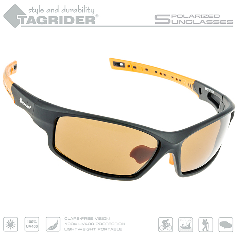 Очки поляризационные Tagrider в чехле N25-1 Brown