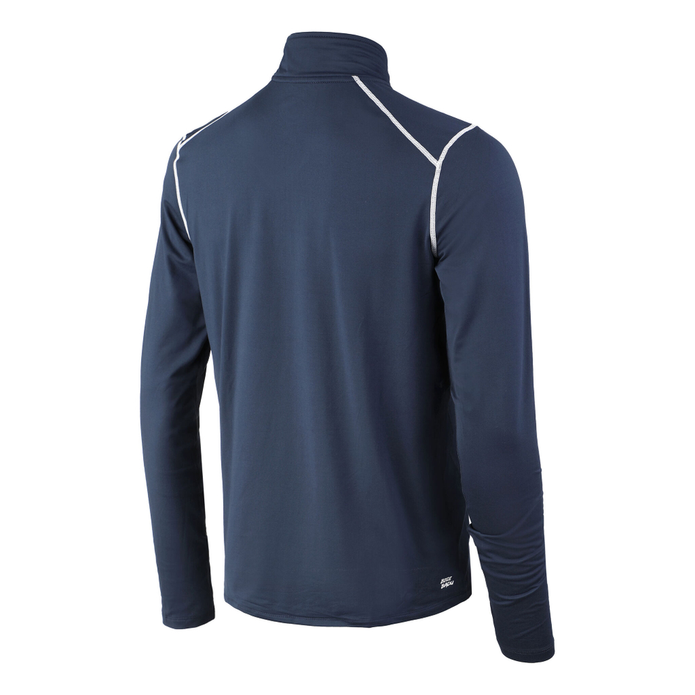 Мужское теннисное поло BIDI BADU Zac Tech Long Sleeve Men - Dark Blue