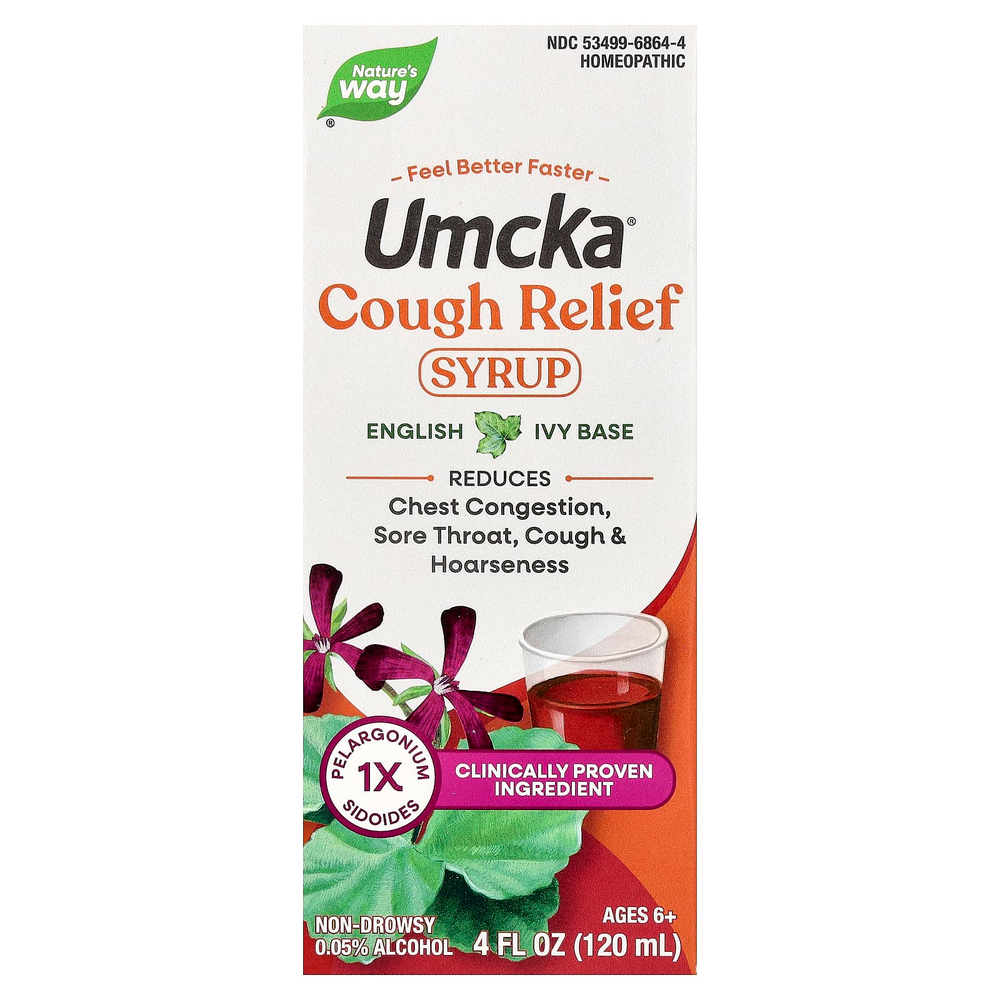 Nature's Way, Umcka®, сироп от кашля, для детей от 6 лет, 120 мл (4 жидк. унции)