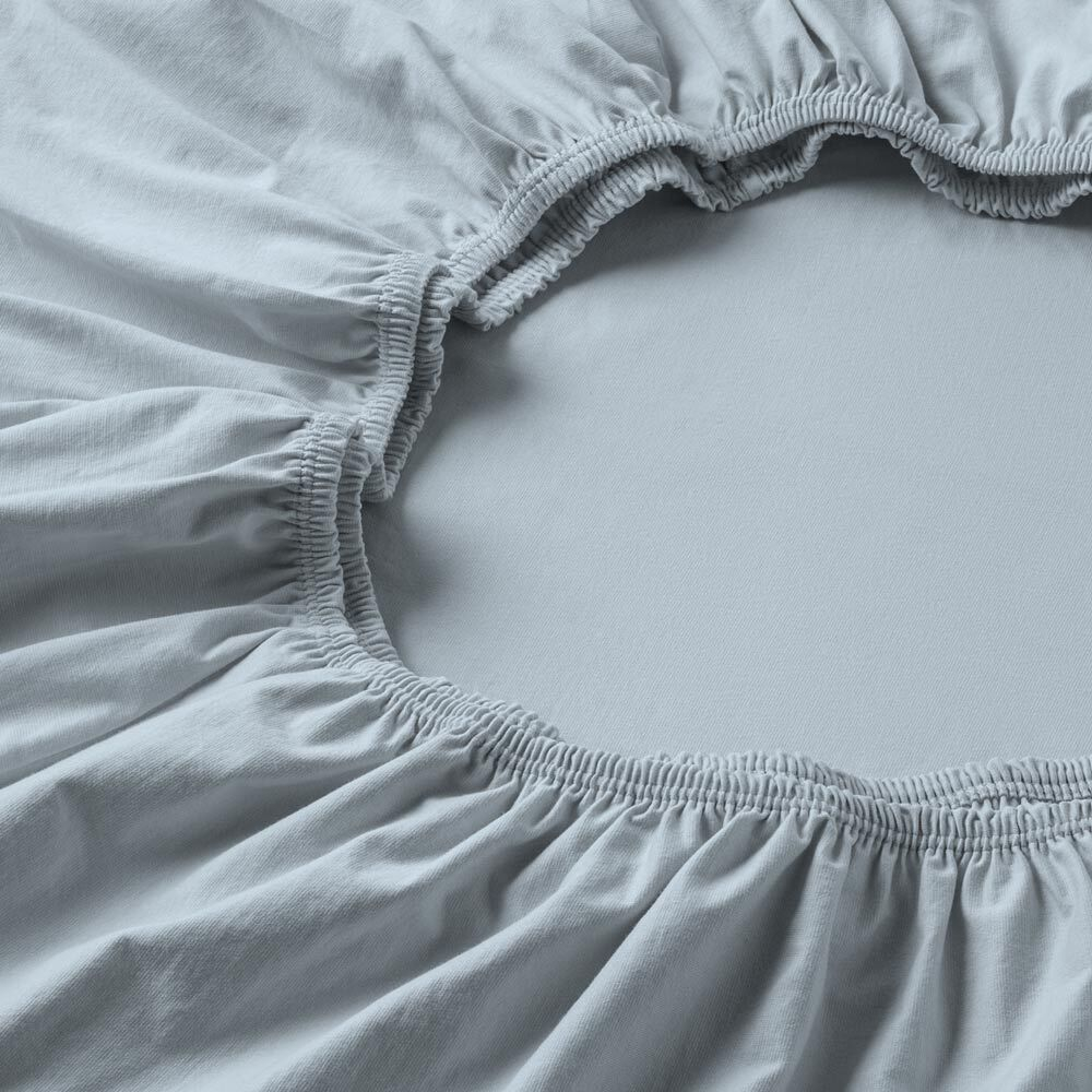 Простыня на резинке 150x200 Estella 615 wolke голубая