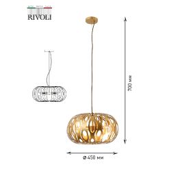 Светильник подвесной (подвес) Rivoli Mitzi 4079-203 3 х Е14 40 Вт дизайн | Дизайн