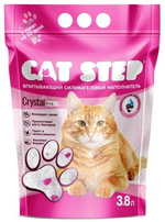 Наполнитель Cat Step 3.8л Arctic Pink впитывающий силикагелевый