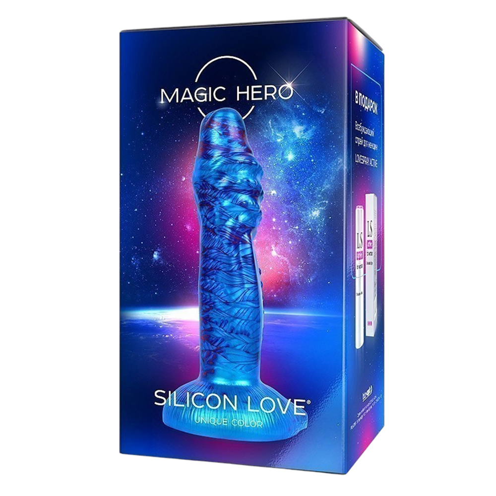 Синий фантазийный фаллоимитатор 22,5см Bior Toys Magic Hero MH-13036