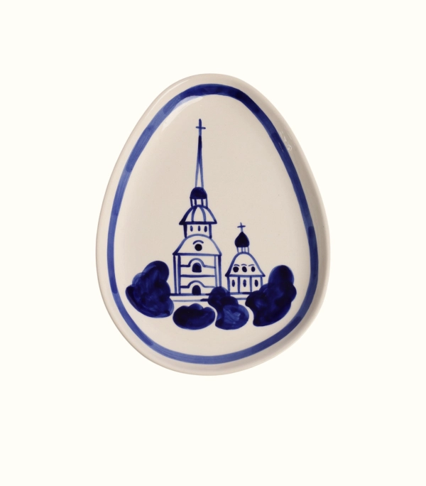Десертная тарелка – С Петропавловской крепостью | Zorca ceramica
