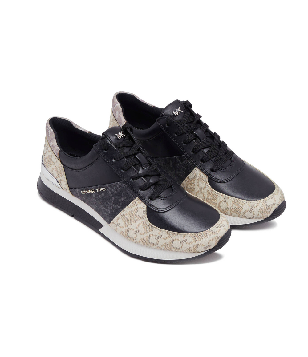 Кожаные кроссовки allie trainer Michael Kors - черный(43H3ALFS1B)