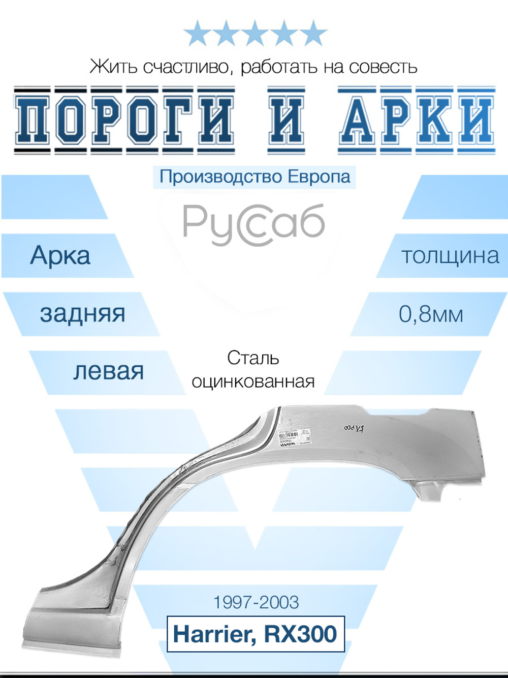 Арка левая Lexus RX300, Toyota Harrier 1997-2003 (Polcar)