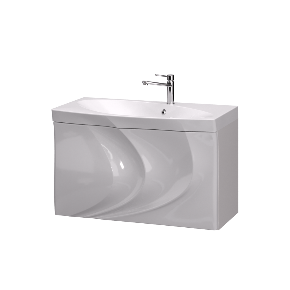 Тумба с раковиной AIMA Mirage 90 White