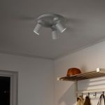 Потолочный светильник IKEA NYMANE (НИМОНА), Белый, 3 лампы, 25 см