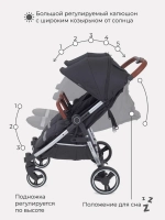 Коляска детская для близнецов MOWBaby "Tandem" MB170