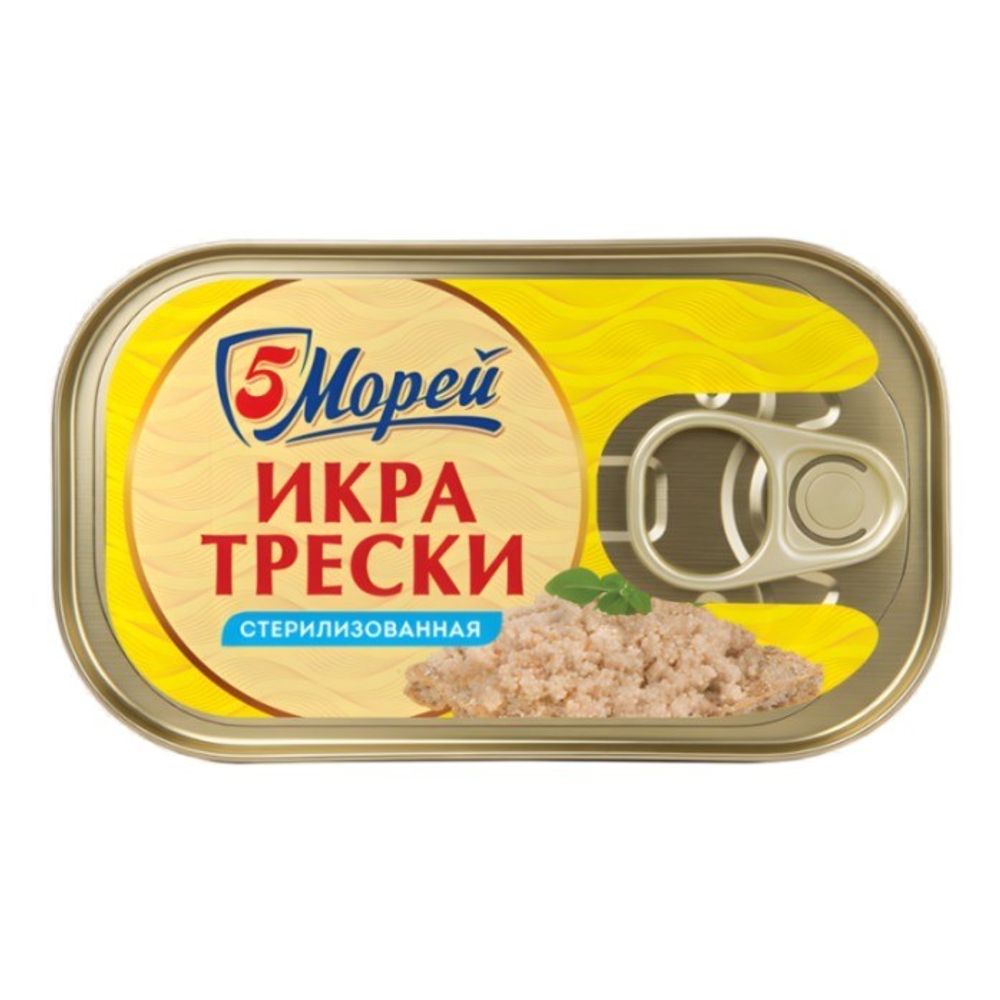 Икра трески 5 Морей 120г 5М (ключ), шт