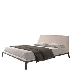 Кровать Angel Cerda 7155, 180х200см из серой ткани