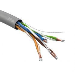 Кабель витая пара ЭРА SIMPLE U/UTP 4x2x24 AWG Cat5e CCA PVC 100 м | Электротовары