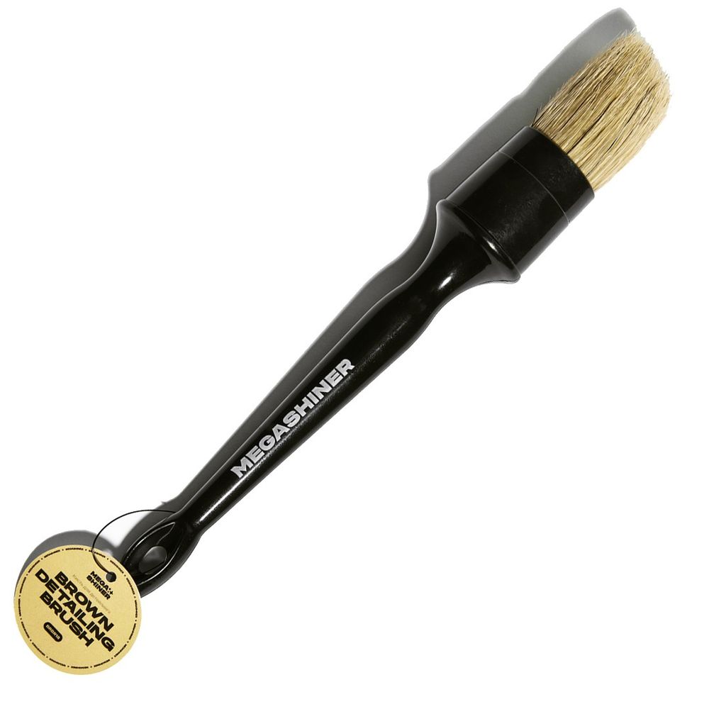 MegaShiner BROWN DETAILING BRUSH  Кисть №18  для детейлинга с натуральным ворсом