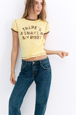 PULL&BEAR Футболка с принтом из мультфильма «История игрушек», желтый
