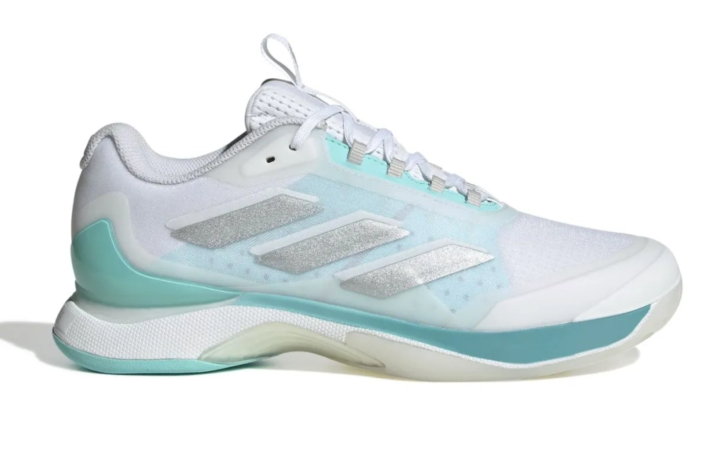 Женские теннисные кроссовки Adidas Avacourt 2 - white/silver metalic/aqua