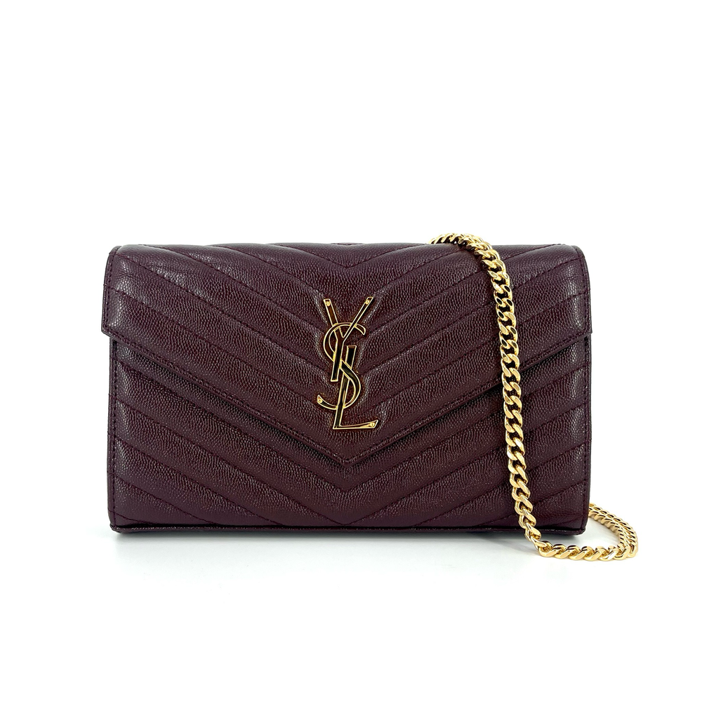 Saint Laurent Cassandre Envelope Chain Wallet