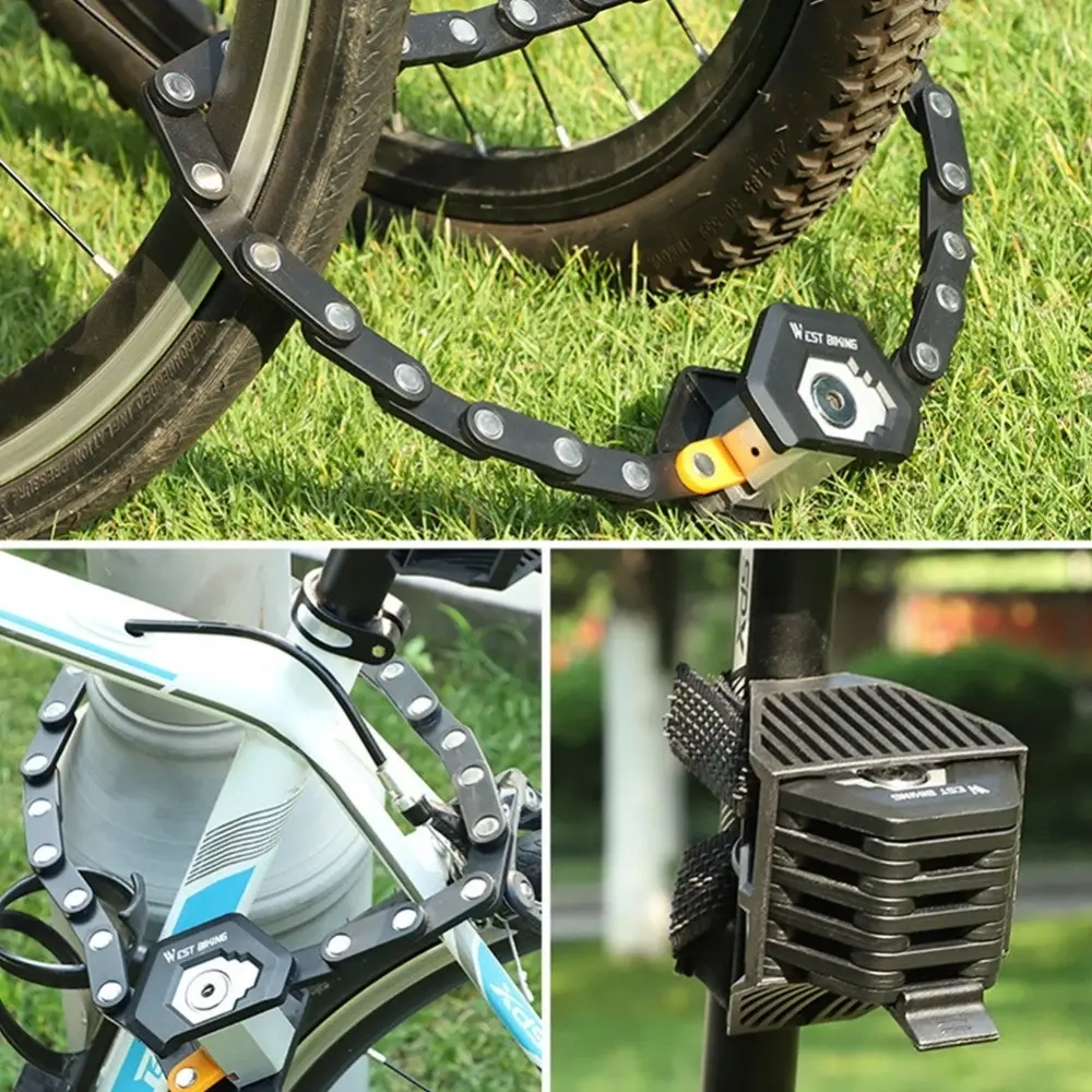 Замок навесной, складной West Biking YP0705045, 780 мм