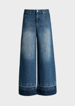 Джинсы KARL LAGERFELD Hem Detail Wide Denim Pants