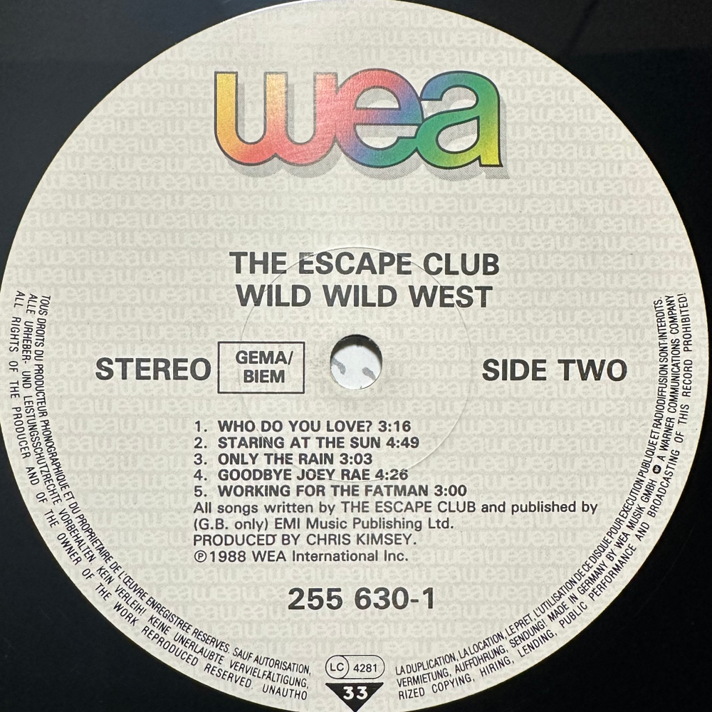 The Escape Club - Wild Wild West (Германия 1988г.)