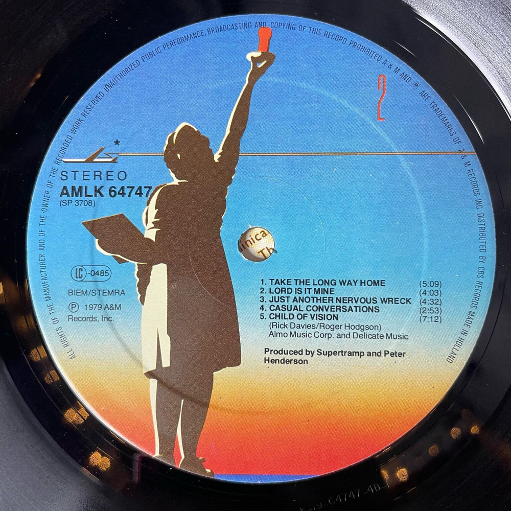 Винтажная виниловая пластинка LP Supertramp Breakfast In America (Holland 1979) Casual Conversation