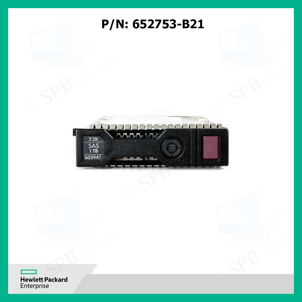 Жесткий диск HP HDD 1Tb SAS HP MDL Hot Plug 7200rpm, 3.5, 652753-B21, 653947-001