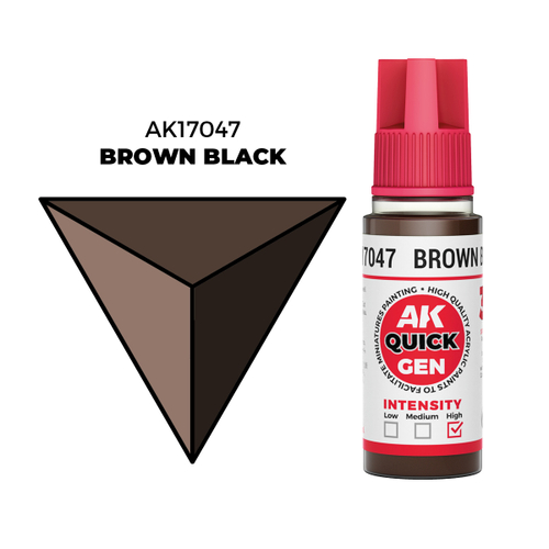 AK Interactive Brown Black Quick Gen - контрастная акриловая краска, 18 мл