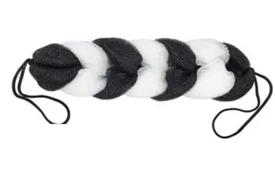 Мочалка косичка «Tressy», цвет черный, 26*6.5см / 70 гр