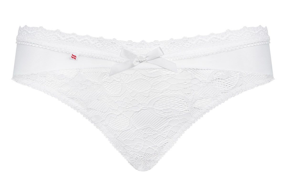 Кружевные трусики Swanita с атласными бантиками (Размер: XXL) (Цвет: черный)