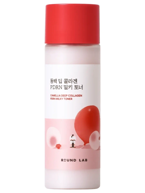Молочный тонер с ПДРН и камелией Round Lab Camellia Deep Collagen PDRN Milky Toner