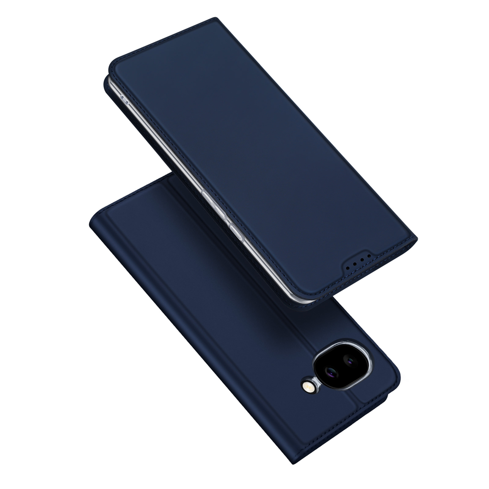 Чехол книжка синего цвета для Google Pixel 10a, серия Skin Pro Series от Dux Ducis