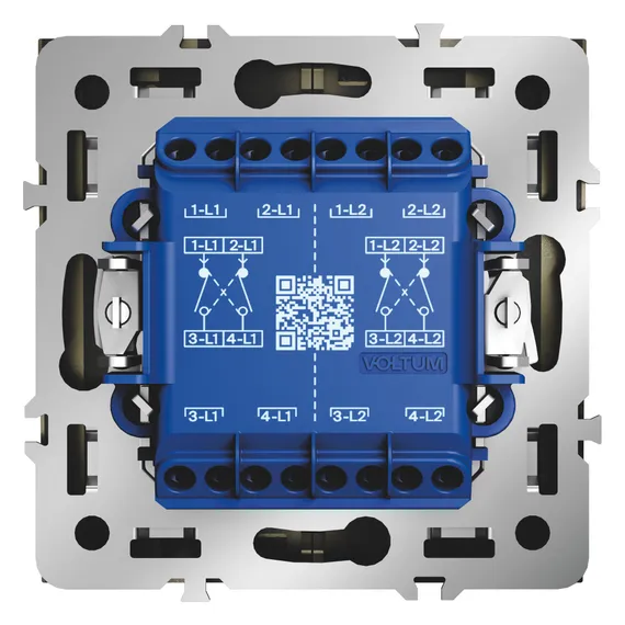перекрёстный переключатель двухклавишный Voltum S70 Шелк VLS020504