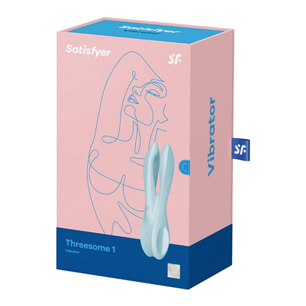 Вибростимулятор 14см Satisfyer Threesome 1 Blue