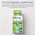 Solaray, True Herbs, гель из алоэ вера, 100 капсул VegCap