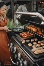Газовый гриль Broil King Baron 490 IRХ Shadow, 6 горелок (с ИК-горелкой и возможностью установки пеллетного модуля), вертел, чёрный