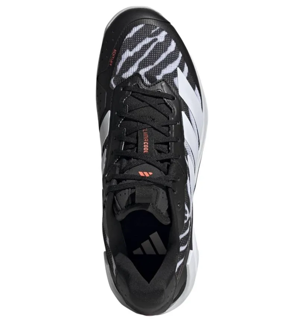 Мужские кроссовки теннисные Adidas Adizero Ubersonic 5 M - core black/cloud white/solar turbo