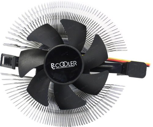 Кулер PCCooler E80 (3пин, 775/1155/AM4-FM2, 22дБ, 2200 об/мин, Al)