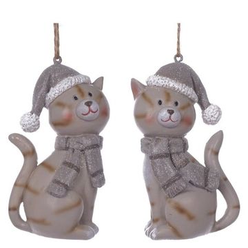 Фигурка декоративная подвесная "Кошка", L 5 W 4 H 9 см, 2в.