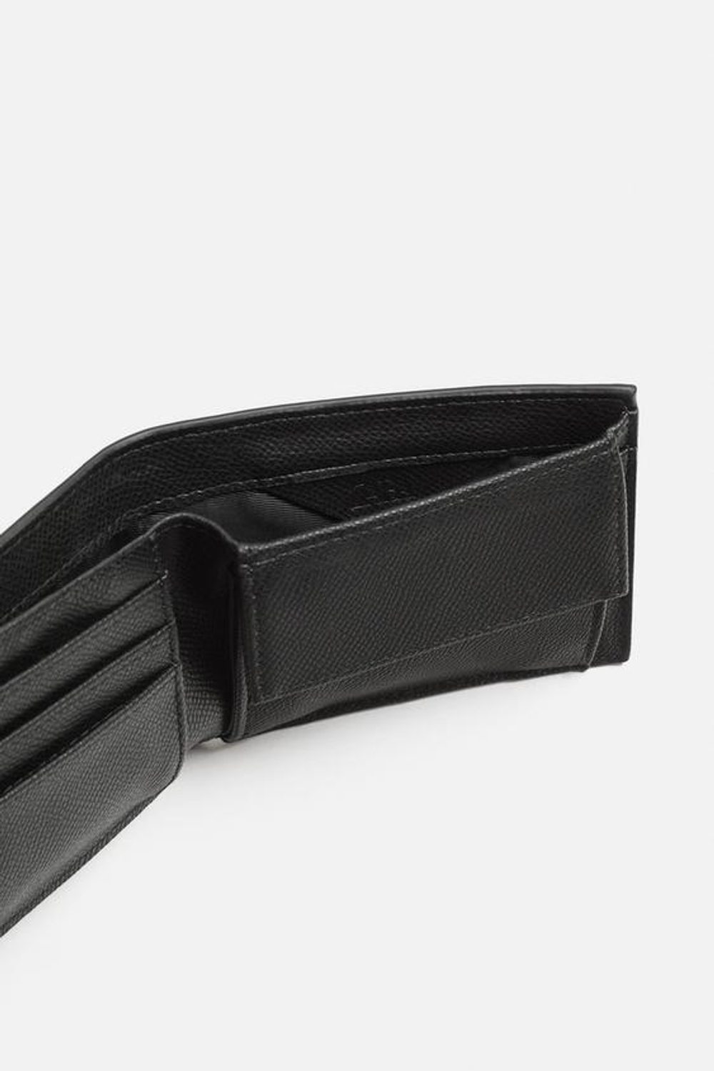 ZARA КОШЕЛЕК С РЕЛЬЕФНЫМ УЗОРОМ, ЧЕРНЫЙ