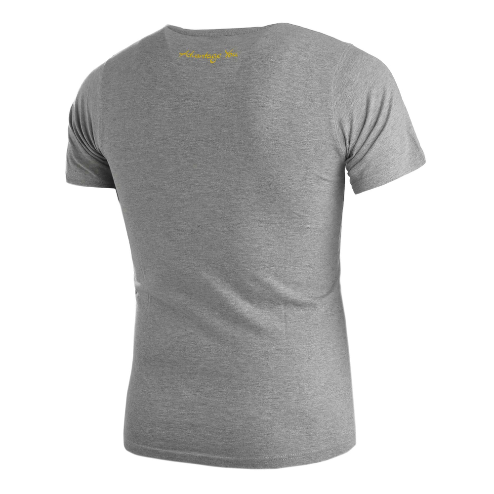 Мужское теннисное поло Tennis-Point Basic T-Shirt Men - Lightgrey, Yellow