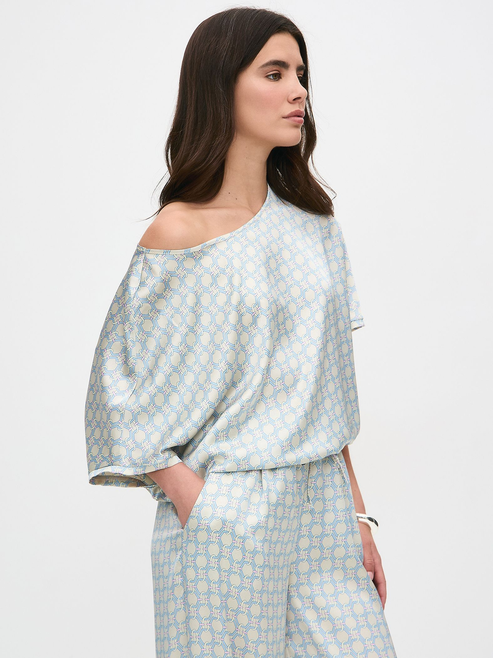 Костюм летний шелковый "ART SILK", 713.9072.09.12, цвет ромб тофу