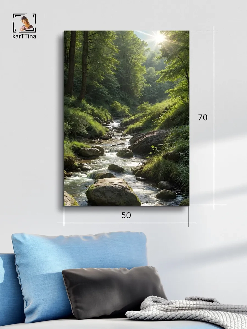Картина Река времени на стену 50x70см 1шт.