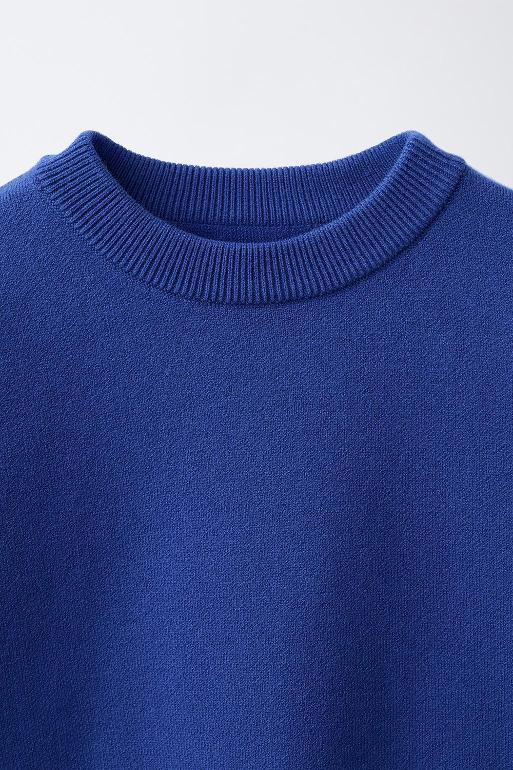ZARA ОДНОТОННЫЙ СВИТЕР, ЯРКО-СИНИЙ