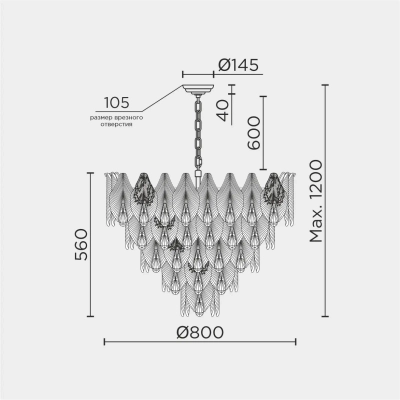 Подвесная люстра MODELUX ML.6228.800 GD