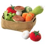 Мягкая игрушка IKEA DUKTIG (ДУКТИГ), Овощи, 14 шт